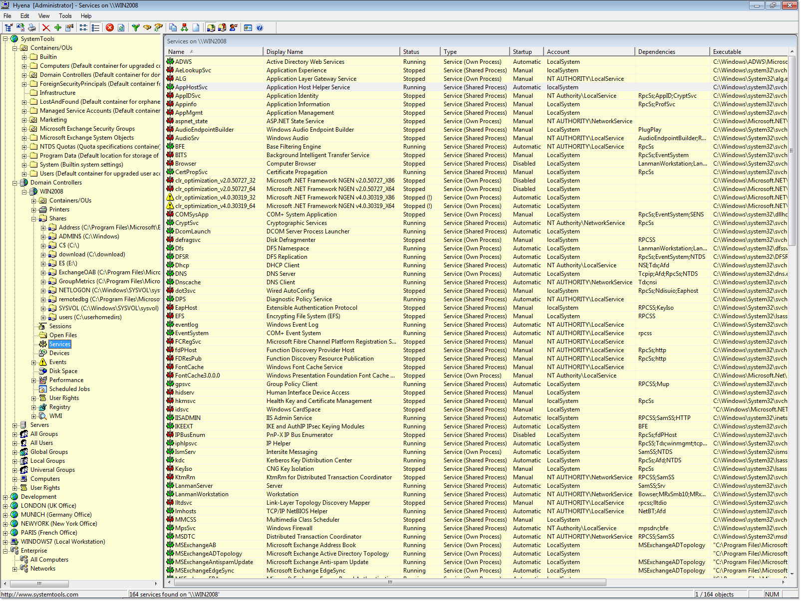 Systemtools Hyena Active Directory Management Software